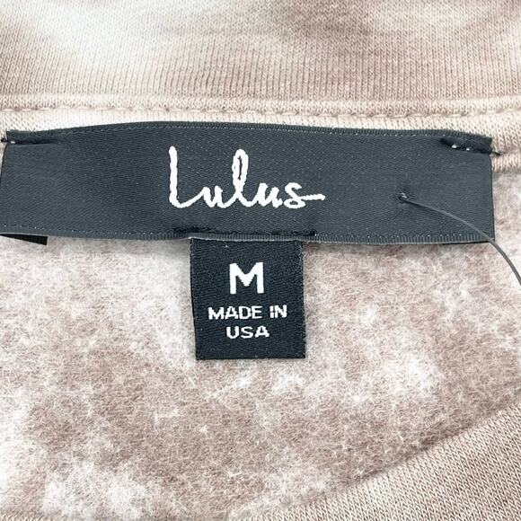 Lulus Womens M Iconic Moves Tie‎ Dye Sweatshirt Brown Green Slouchy Hippie USA - Picture 4 of 9